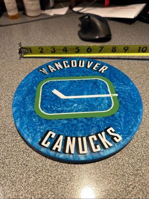 resin   canucks stick  round 