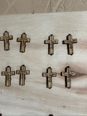 laser   cross earrings  jesus   faith 