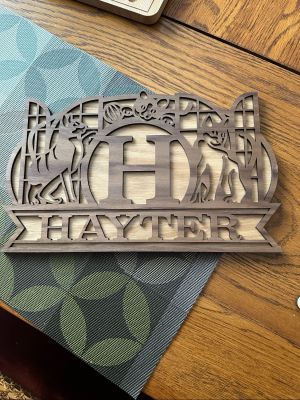 laser   monogram name cat sign  hayter 
