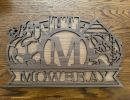 laser   monogram name dog sign  mowbray 