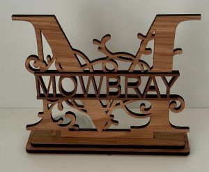 laser   monogram name sign  mowbray 