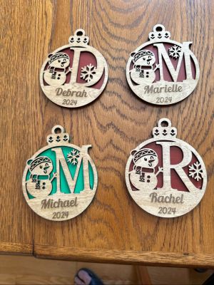 laser   monogram xmas ornaments2  rachel  