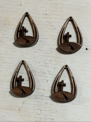 latest   laser   layer cross earrings