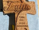 wood   faith cross model