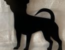 wood   sihlouette  chihuahua 