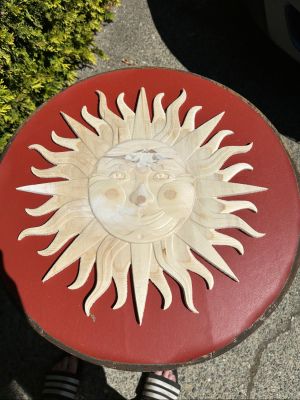 wood   sundial  unfinished 