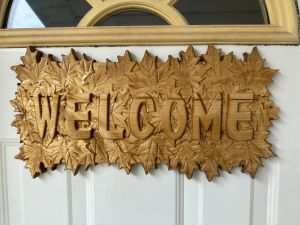 wood   welcome sign model